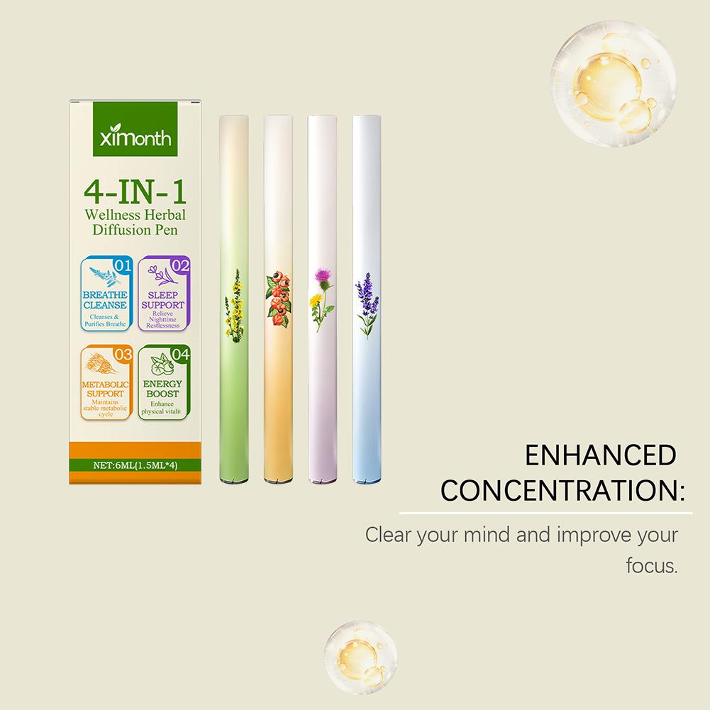 Herbal Wellness Products - Difuser Herbal dengan Mullein/Thyme/Mint/Guarana/Teh Hijau, Peningkat