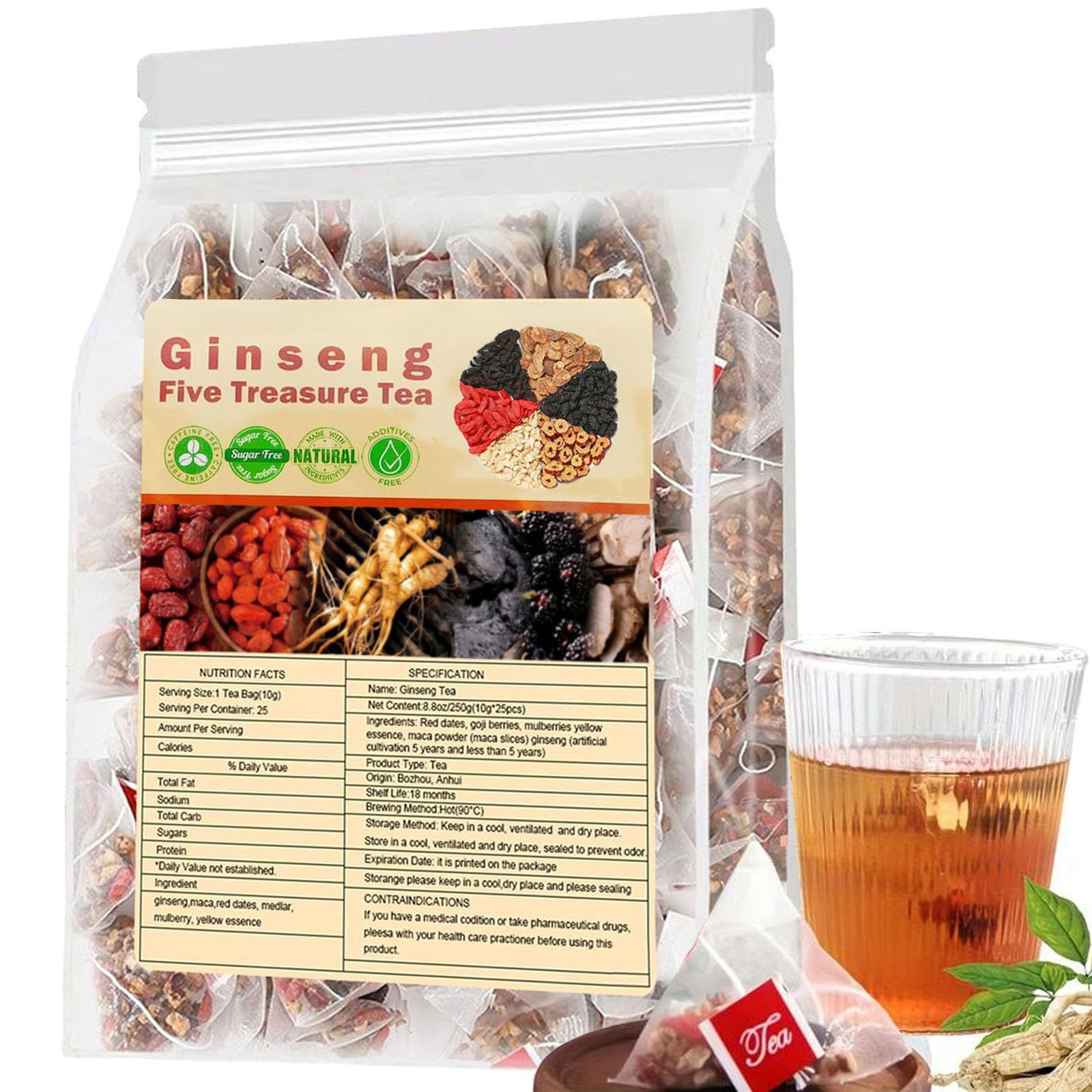 Herbal Wellness Products - Teh Ginseong Lima Harta Karun, Teh